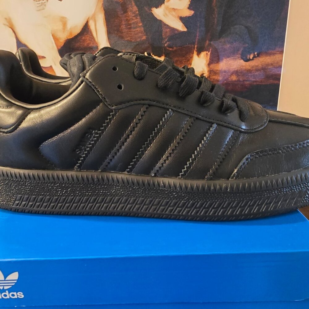 Adidas Samba XLG JI3195 Unisex Triple Black Originals Men's Size 10.5 Shoes NEW - Picture 6 of 10